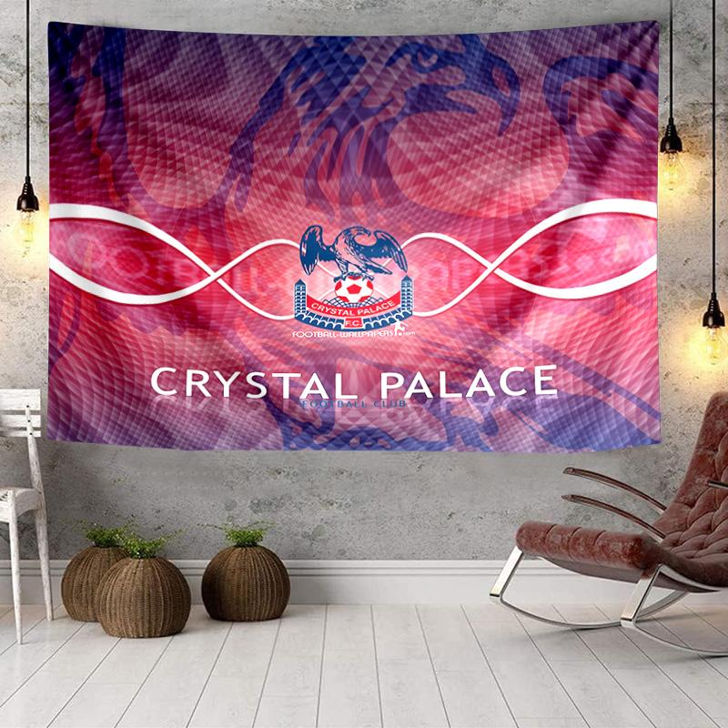 Crystal Palace Crest Design Tapestry, Unique Design Tapestry, Wall Decor for Bedroom,Livingroom, Playroom,Heartwarming Fan Holiday Gifts