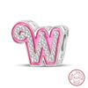 Copper Princess Pink 26 Letters Charm Bead Charms Bead Charms 3mm Do It Yourself Birthday Fine Jewellery Making