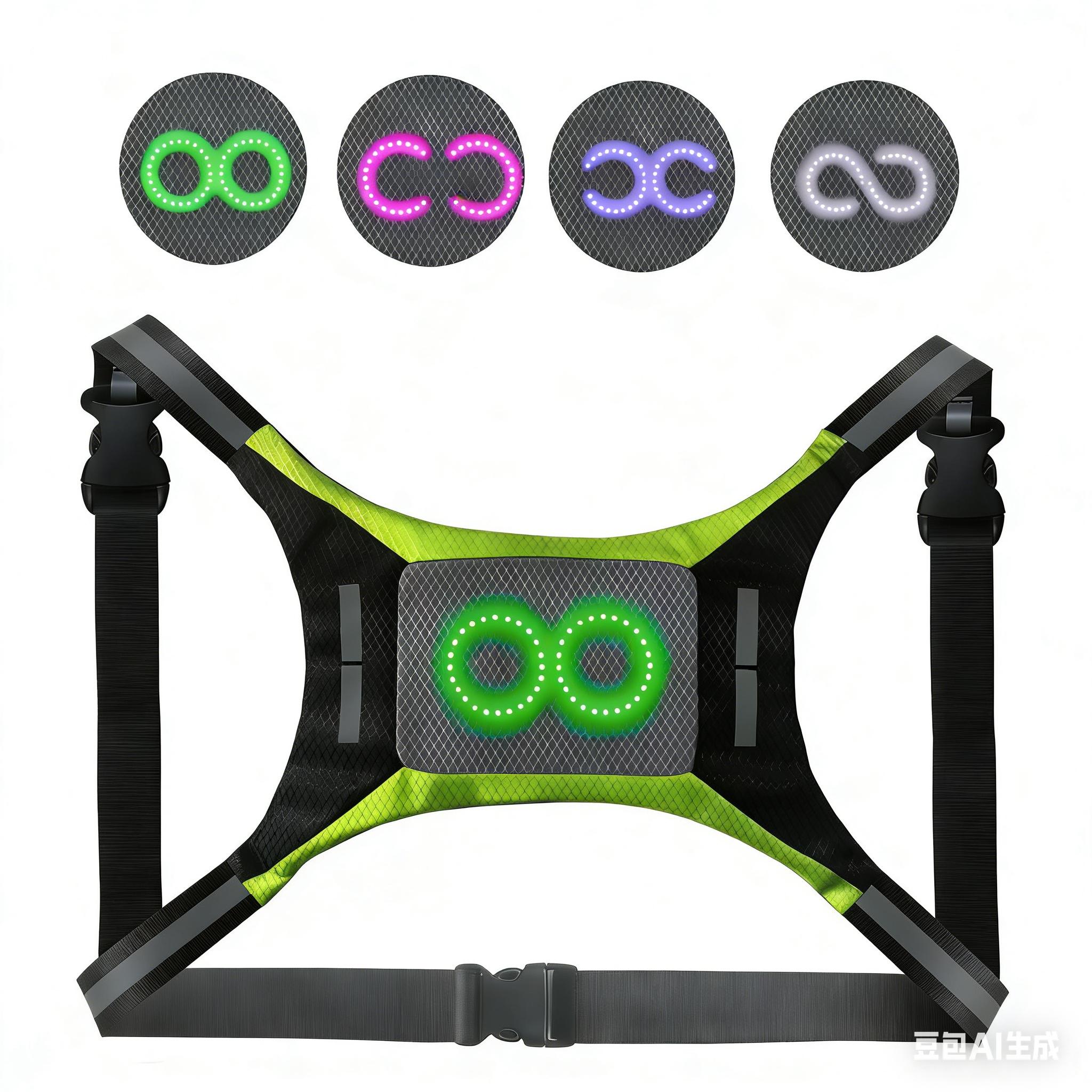 

Веломайка Glow Shield Pro Square | Беспроводной пульт управления указателями поворота | Носимая система безопасности для велосипеда серый