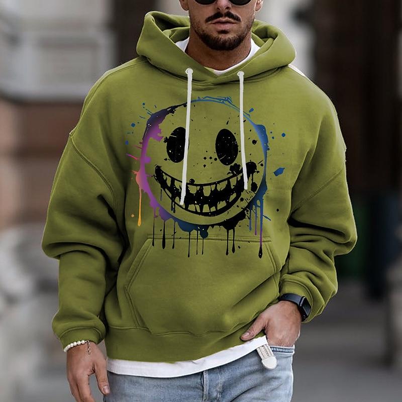 Herren Cartoon Grafikdrucke Kapuzenpullover Hoodies Sweatshirt Streetwear Designer Basic Lässig Lang