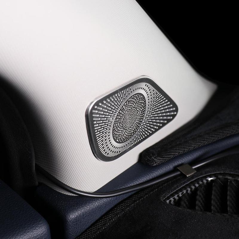 Car Interior For Kia Sportage NQ5 Stainless Steel Door A-pillar Speaker Cover Small Horn Trim Sticker Styling Moulding