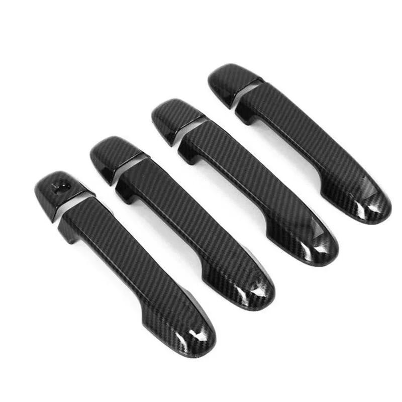 For Toyota Aqua Prius C 2011 2012 2013 2014 2015 2016 2017 ABS Chrome Carbon Door Handle Cover Trims Car Styling Accessories