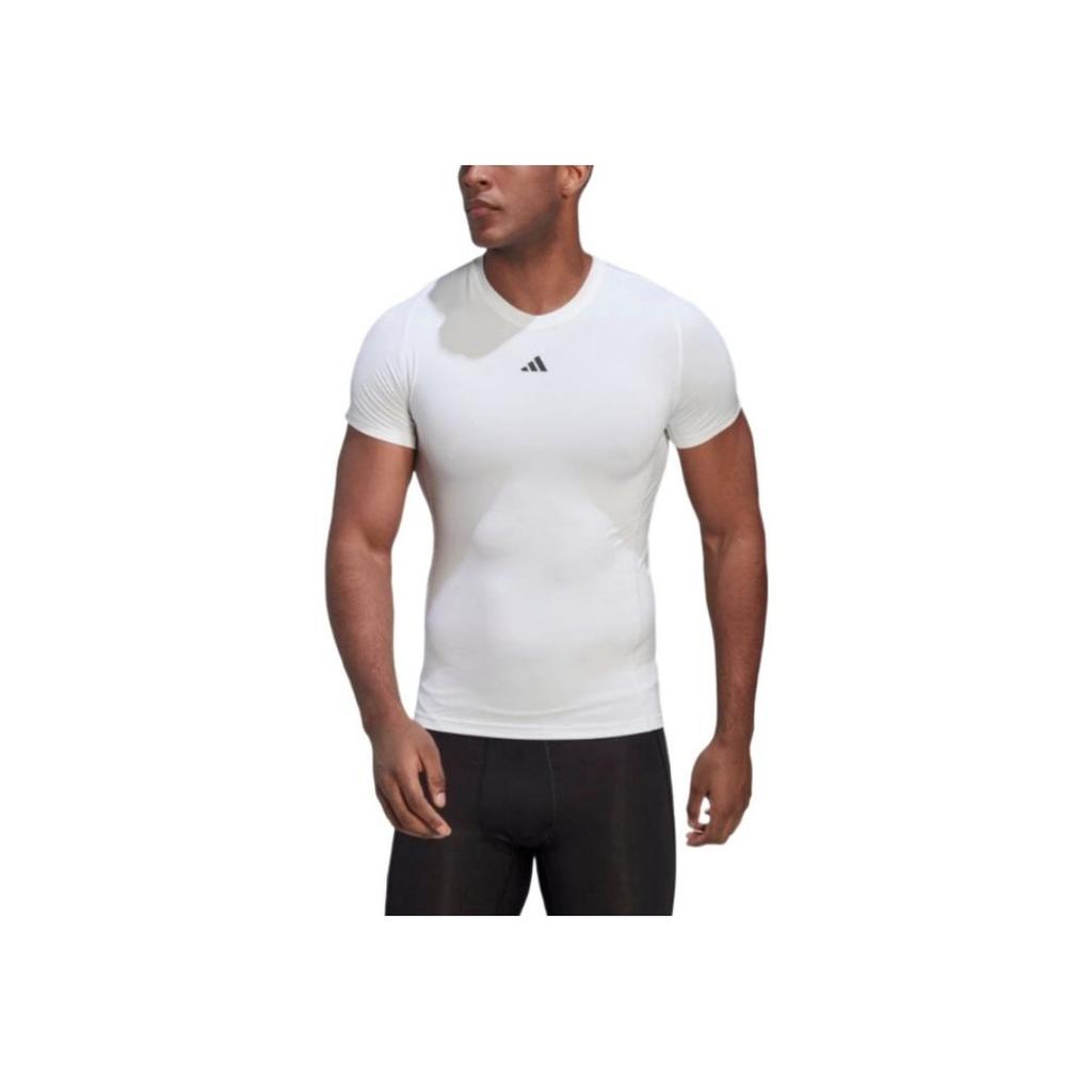 adidas Techfit Training Tee White Men Streetwear HK2335