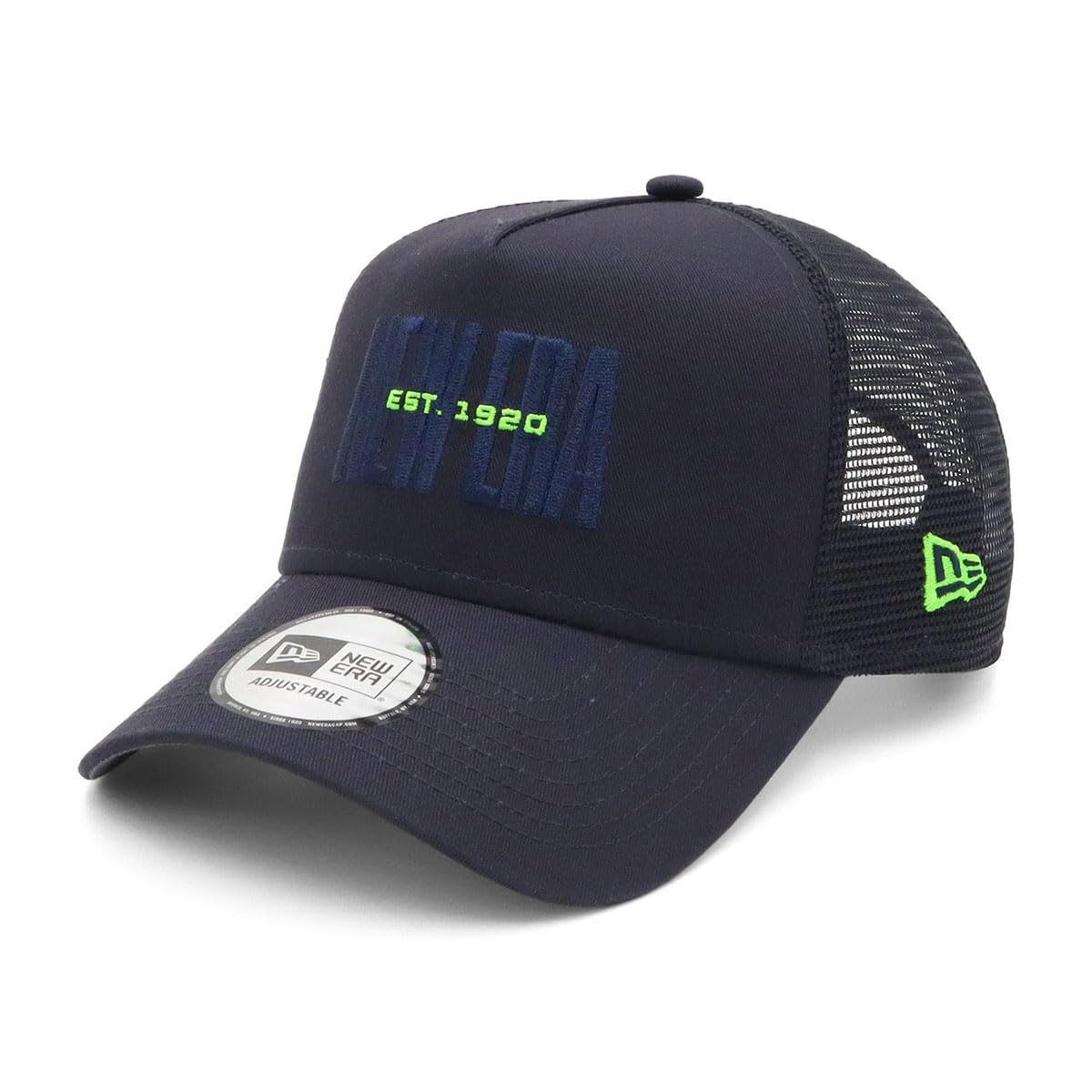 

New Era ONSPOTZ Exclusive Navy Free Trucker NE 1920 Mesh Cap 9FORTYA-FRAME 9FORTY A-Frame