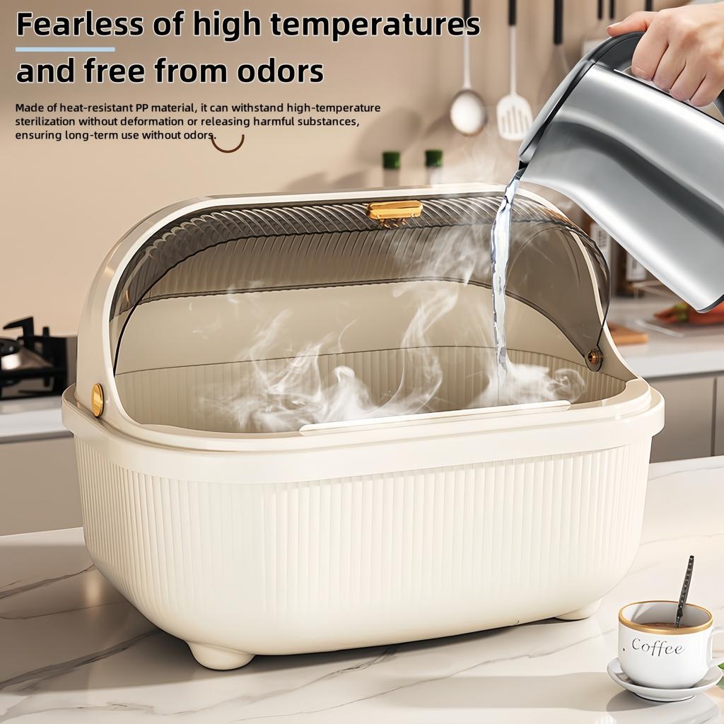 Large Capacity Kitchen Storage Box, Multifunctional Drain Bowl Shelf, Bowls and Chopstick Sorganizer, Kitchen Accessories, Hogar