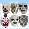 Slipknot Halloween-Maske mit Clown-Gesicht und Reißverschluss-Mund für Kostümpartys