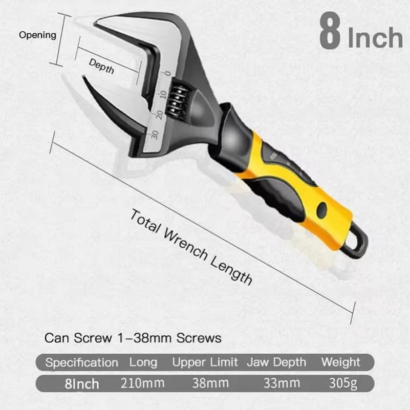 Adjustable Spanner Universal Key Nut Wrench Opening Wrench Home Hand Tools Multi Tool 6inch 8inch 12inch