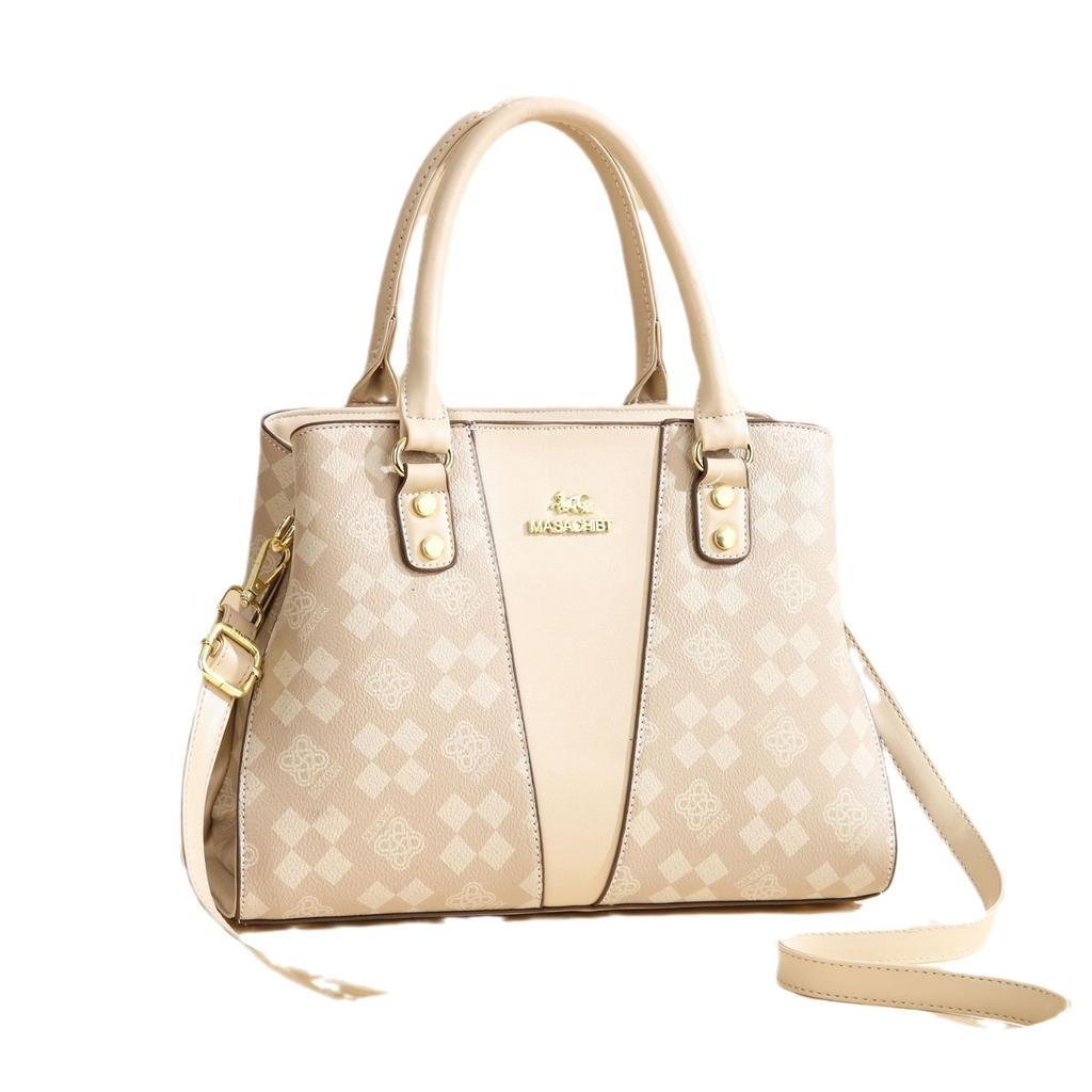 Pu women's bag portable 2025 niche women's bag large capacity shoulder messenger bag high sense tote bag women