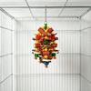 Indoor Cage Chew Toy for Parrots and Pet Birds, Wood Corncob Husk Hanging Design Foraging Shredding Toy for Daily Enrichment