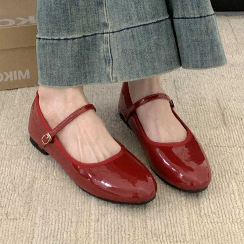 Marie Janes Shoes Women Flats Sandals Loafers Shoes 2025 Trend Summer Shallow Comfort Soft Leather Elegant Zapatillas De Mujer