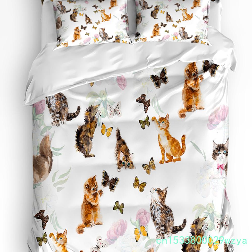 Chemical Experiment Cartoon Duvet Cover Bed Bedding Set Double Home Textile Quilt Cover Pillowcases Bedroom Bedding Set No Sheet