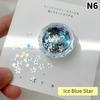 1Eske Pentagram Star Awn Dopamin Nail Paljetter Laser Nail Art Charms Dekorasjoner Neglelakk Smykker Tilbehør Gjør-det-selv manikyr
