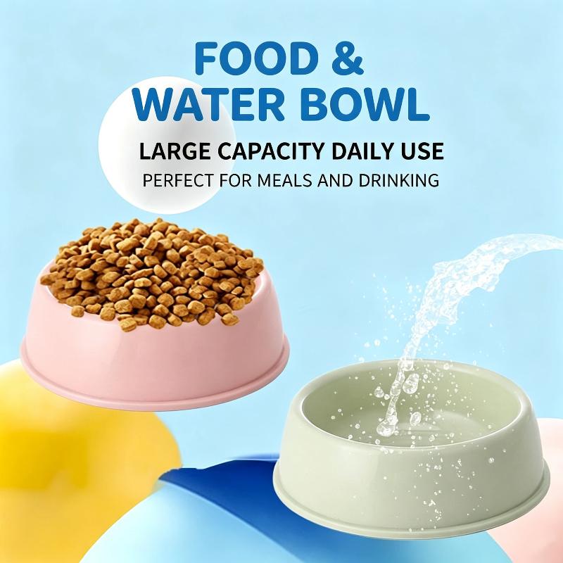 Thickened Non-slip Plastic Pet Bowls Lightweight Portable for Dogs Cats Outdoor Hiking Feeding