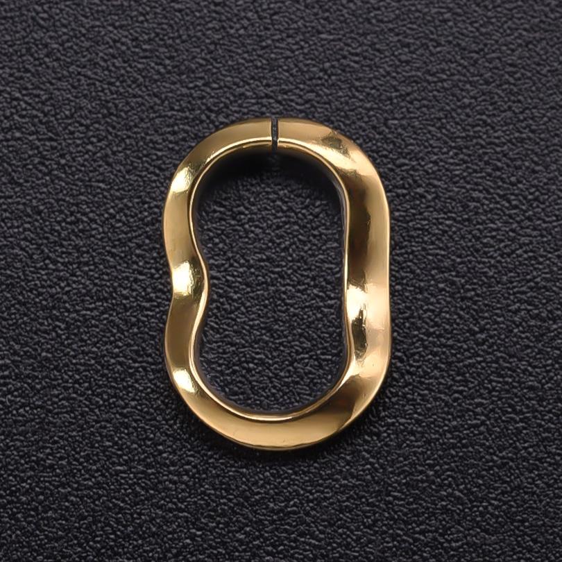 5pcs Gold Color Various Irregular Circle Pendants Women Men Necklace Charms Stainless Steel Pendant Jewelry Making Accessories