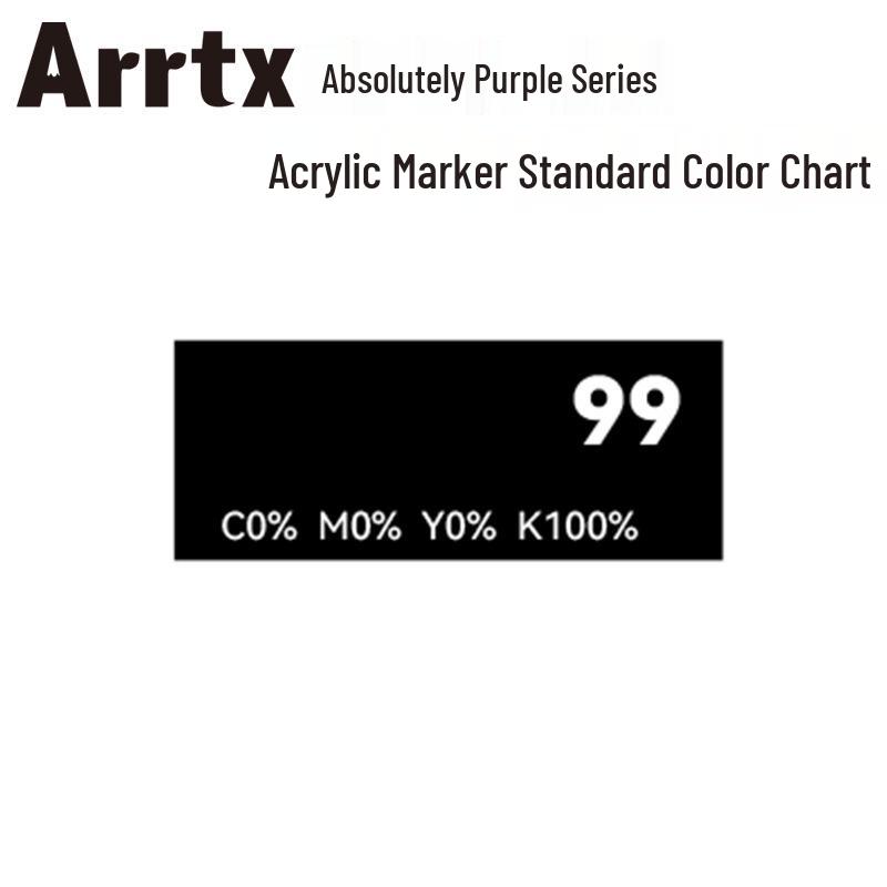Arrtx Ataishi Akrylový marker s měkkým hrotem, Jeden kus, Absolutní fialová, Styl A/B, 30 barev, Voděodolný, Rychleschnoucí, Krycí.