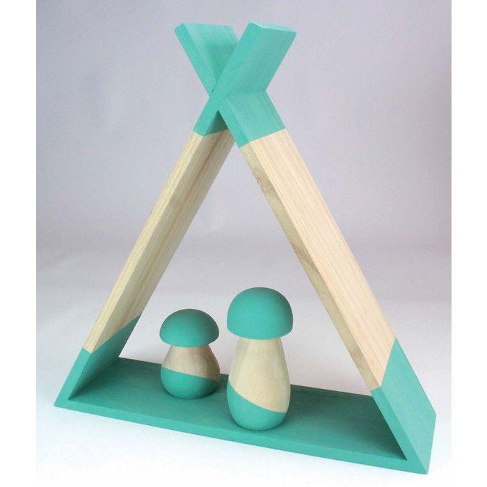 Etagère tipi en bois 35 x 35 x 10 cm