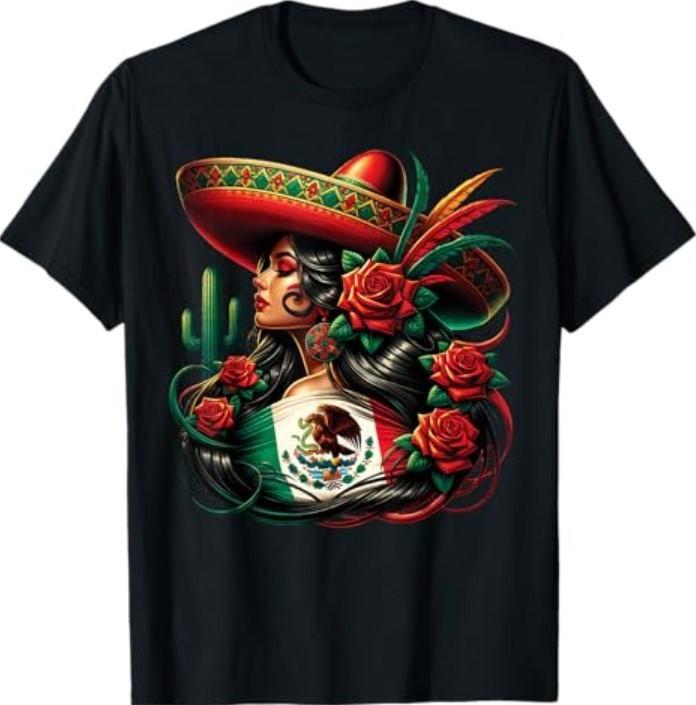 Mexico Flag Mexican Hispanic Siesta Pride Viva Mexico Women T-Shirt S