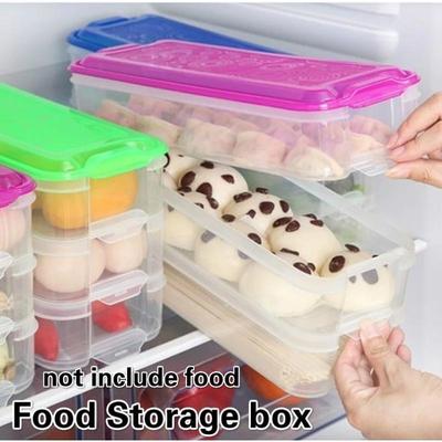 Refrigerator Food Storage Bins Storage Box Food Containers with Lid for Kitchen Fridge Cabinet Organizer