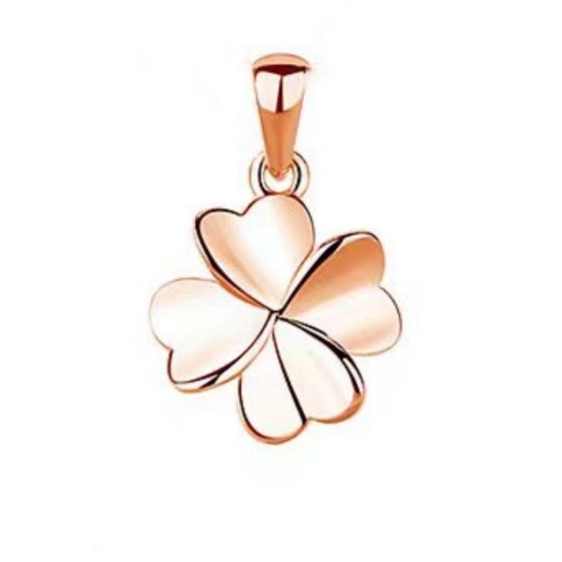 Sterling Silver Four-Leaf Clover Necklace for Women - Elegant Clavicle Chain Pendant, Perfect Valentine's Day Gift.