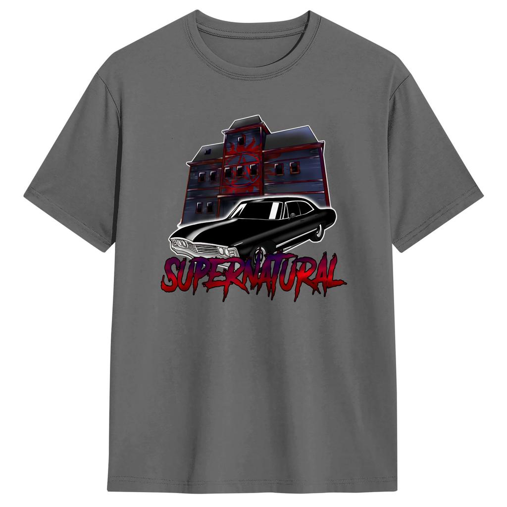 SupernaturAl Impala TShirt Summer Cotton T Shirts For Male Hip Hop Pattern Tshirt Short Sleeve Classic Tees