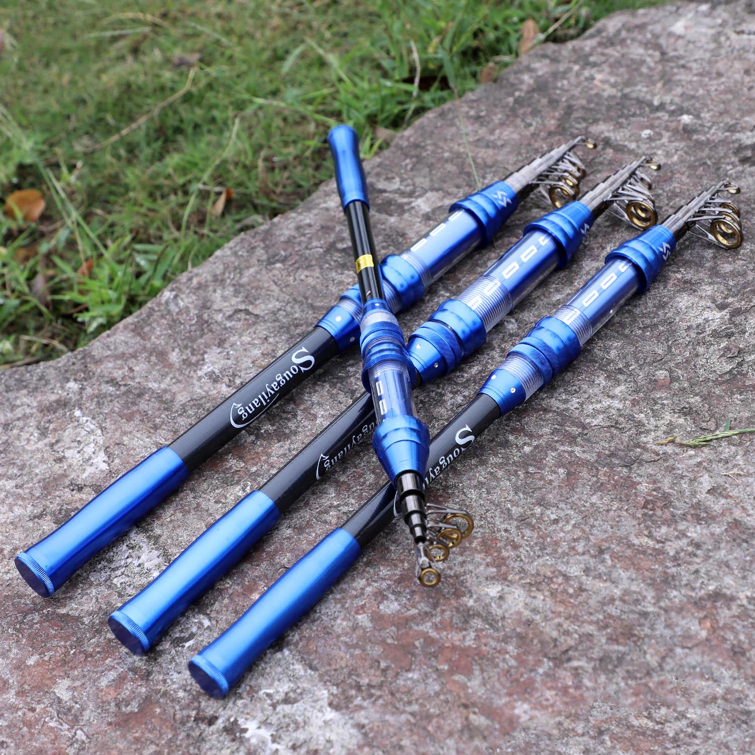 

Удочка 1,8-2,7 м, телескопическая удочка, 99% углеродное волокно для карпа, морская удочка для путешествий 2.1m синий