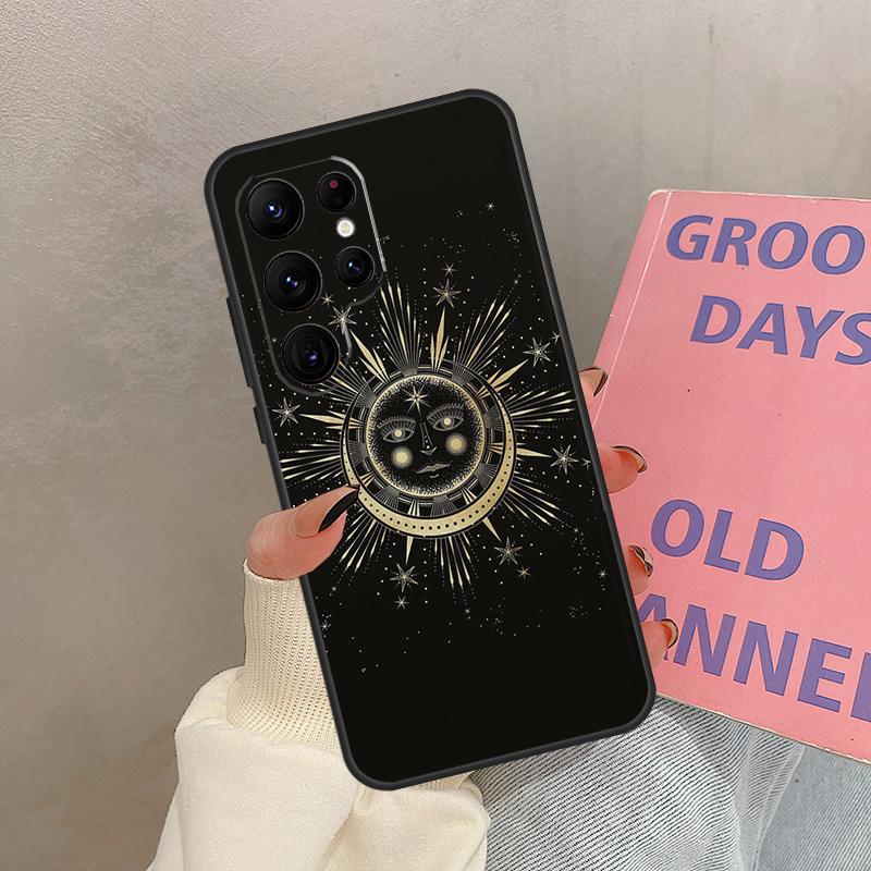SUN AND MOON Mystic Zodiac Case For Samsung Galaxy S21 S22 S23 S24 S25 Ultra S9 S10 S25 Plus S20 FE S25 FE Cover Coque