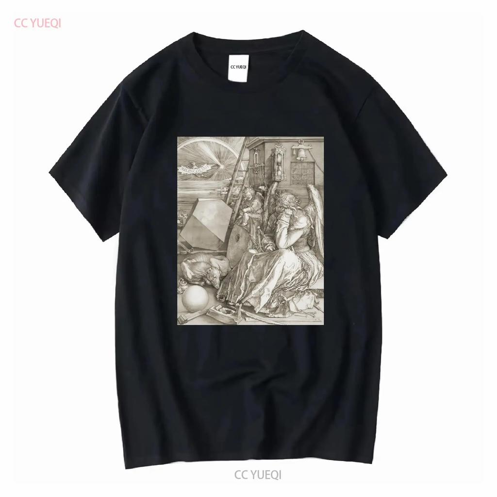Melancolia I Melencolia Albrecht Durer T Shirt Arte Rinascimento Settentrionale per Lei Lui Amante vintage Lavato Unisex Stiloso