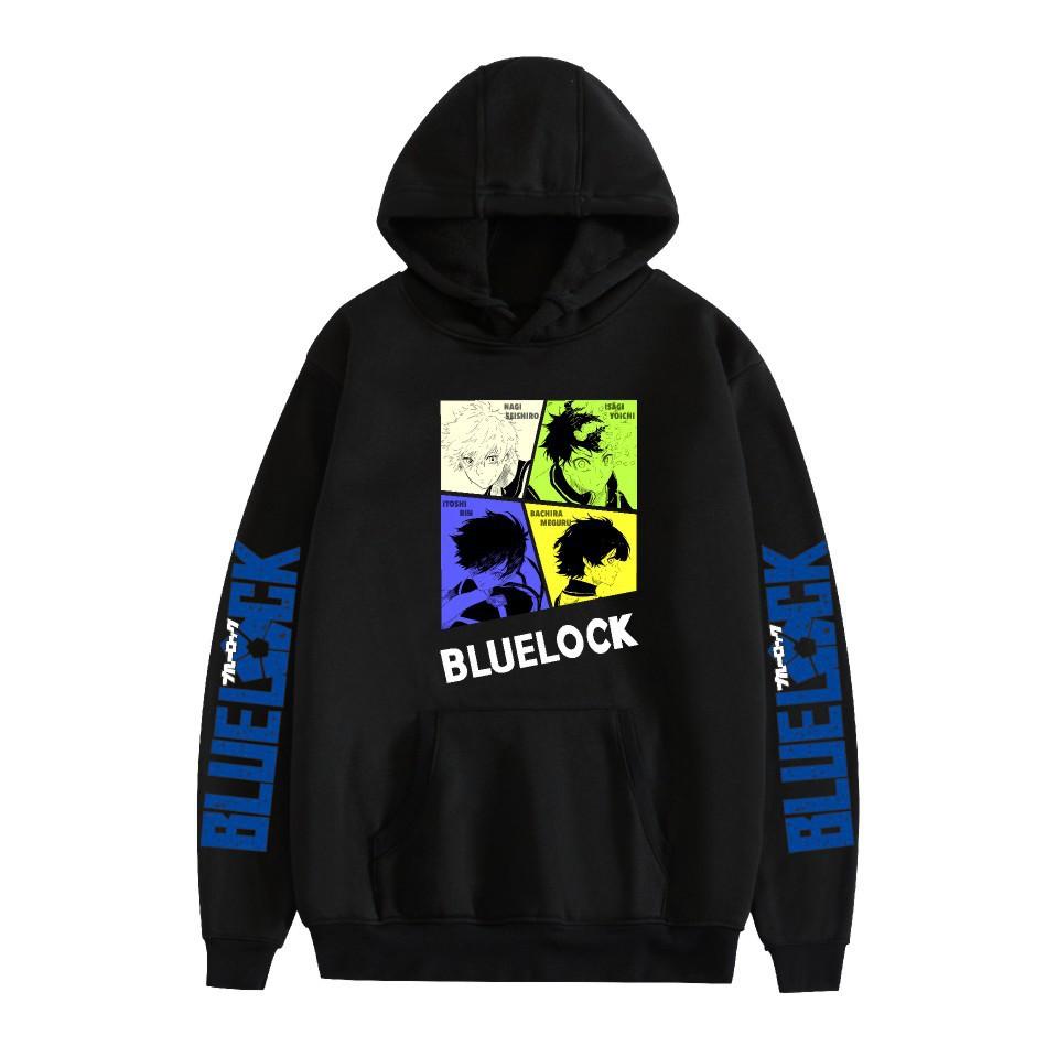 

BLUE LOCK Anime Hoodies Autumn Long Sleeve Unisex BLUE LOCK Pullovers Streetwear Graphic Clothes Sweatshirt XS чёрный