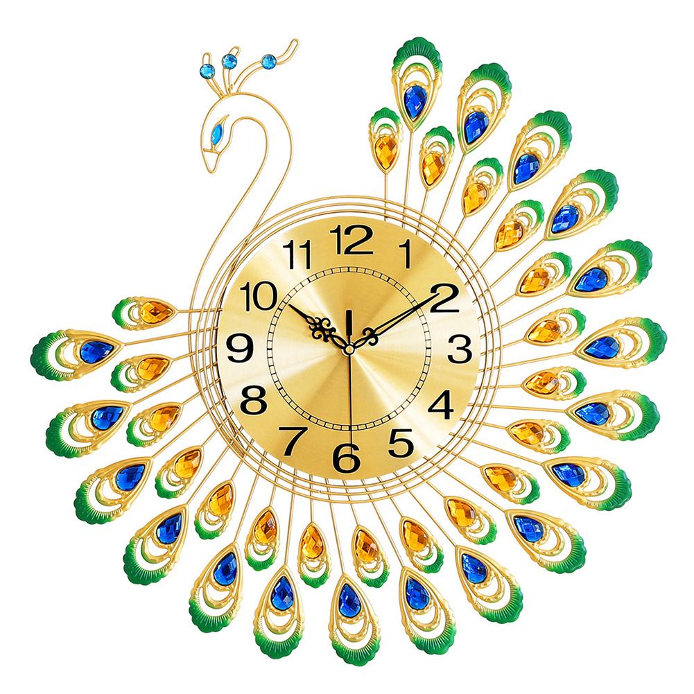

Accurate Timekeeping Modern Art Peacock Wall Clock Study Aluminum Needles In Metal Modern Art Peacock Wall Clock