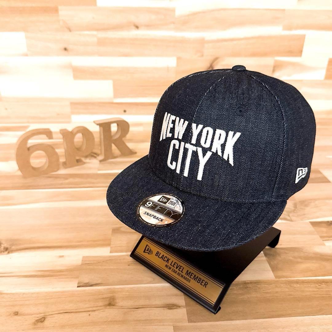 

[USED] New Era New York City Herringbone Denim Cap in Navy