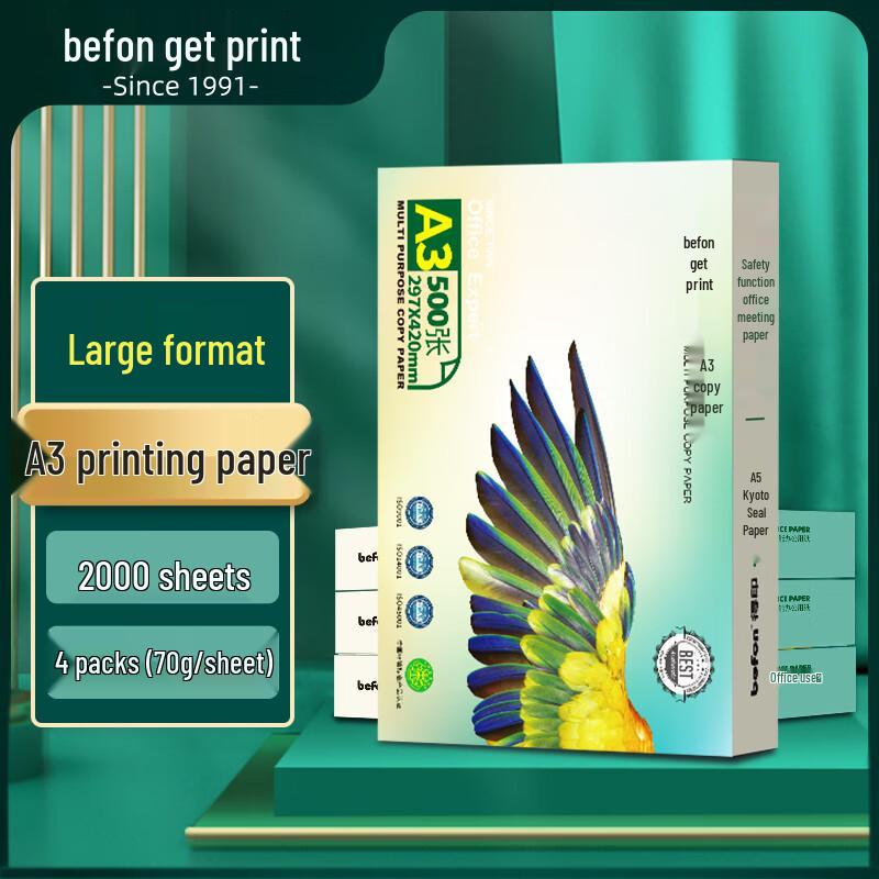 Deyin A3 70g Printing Paper (2000 Sheets)