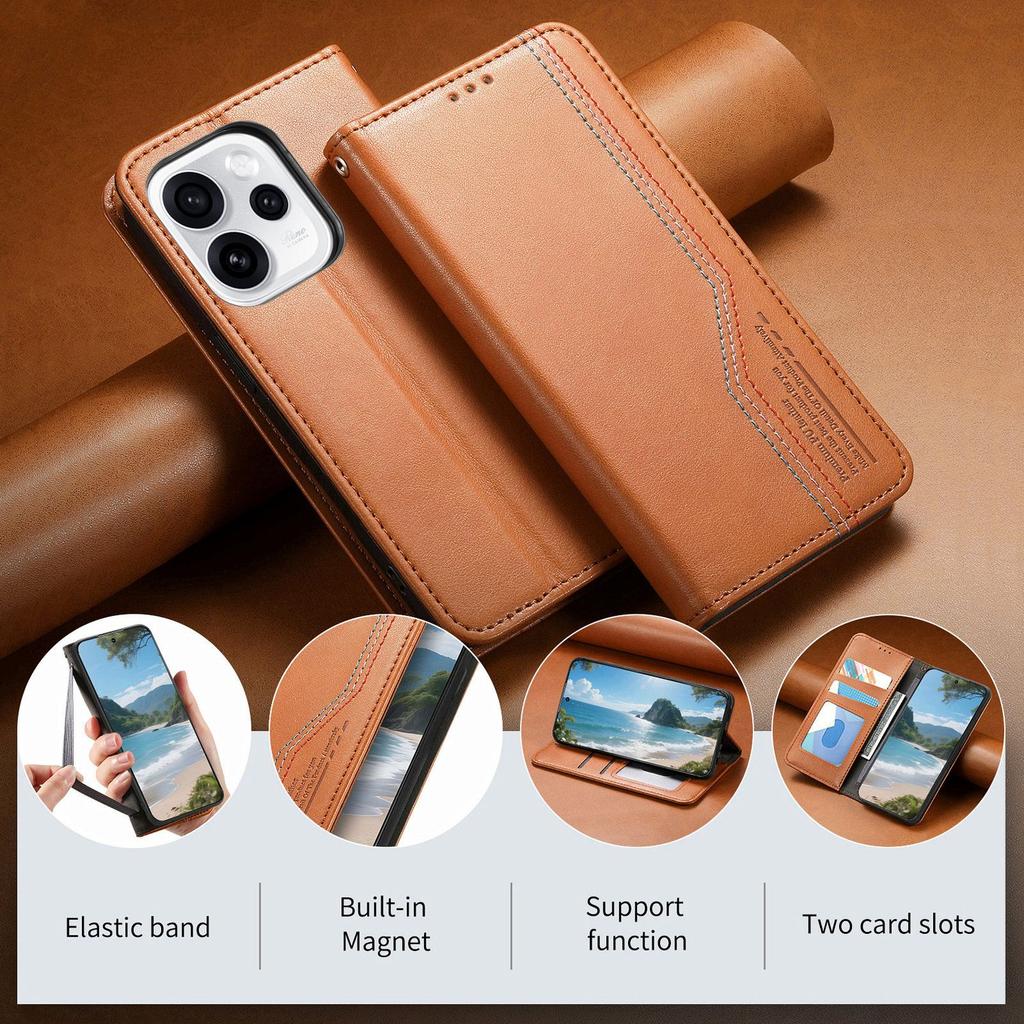Wallet Leather Flip Case for Realme 16 15 15T 14 14X 13 12 Pro+ Lite 4G 5G, Card Holder, Magnetic Closure, Kickstand