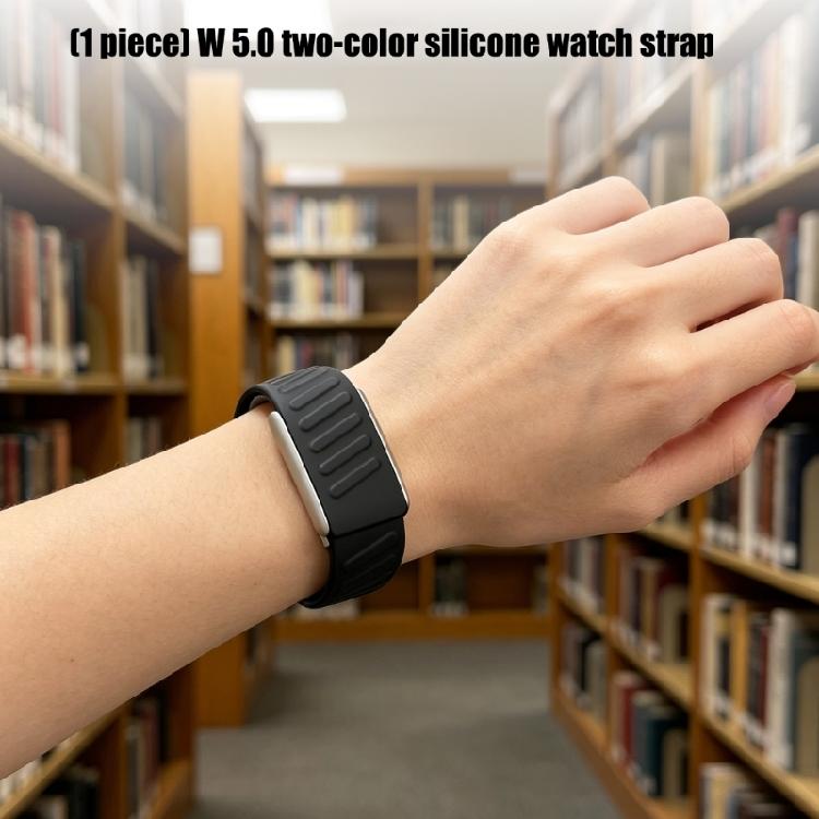 Contemporary Double Color Wrist Straps Ergonomic Silicone Replacement Band Suitable for 5.0/5.0MG Activity Trackers