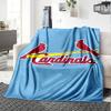 St. Louis Cardinals Print Flannel Blanket High Quality Warm Comfortable Cover for All Seasons Perfect for Gifts Home Decor