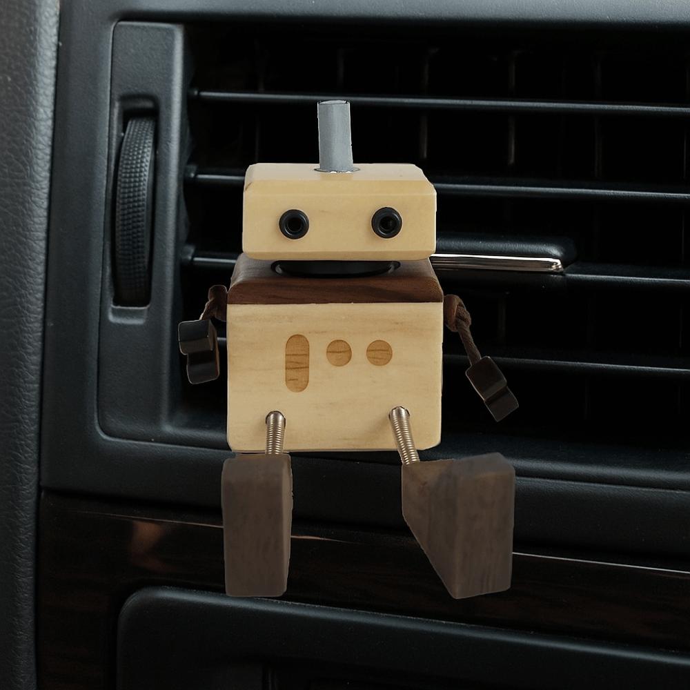 Wood Essential Oil Fragrance Expander Hand Made Car Mounted Perfume Robot Fragrance Bottle  Car