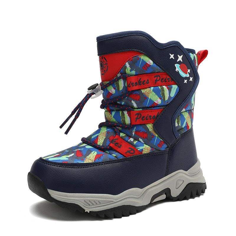 Autumn and winter velvet children's winter boots cold cotton boots women's shoes snow boots thickened boys boots cotton shoes warm snow shoes