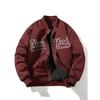 Men's Windproof Printed Baseball Collar Jacket - Casual Outdoor Workwear for Spring & Autumn