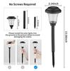 LED Solar Pathway Lights Outdoor IP65 Waterproof Garden Stake Glass Led Path Lights for Yard Patio Landscape Walkway Lighting