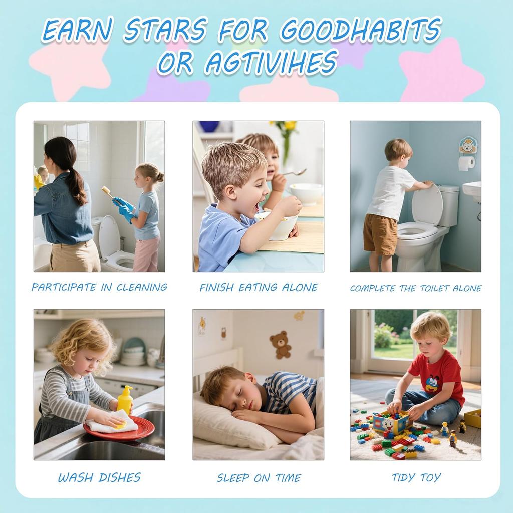 Magnetic Reward Jar for Classroom & Kids - Star Jar Incentive System, Potty Training Chart with Tokens, Behavior Management Tool, Boys & Girls