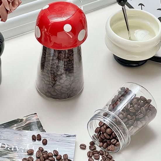 Uzavíratelná sklenice tvaru houby velkokapacitní vnitřní všestranný organizér sklenice na mince sklenice na kávová zrna čaj