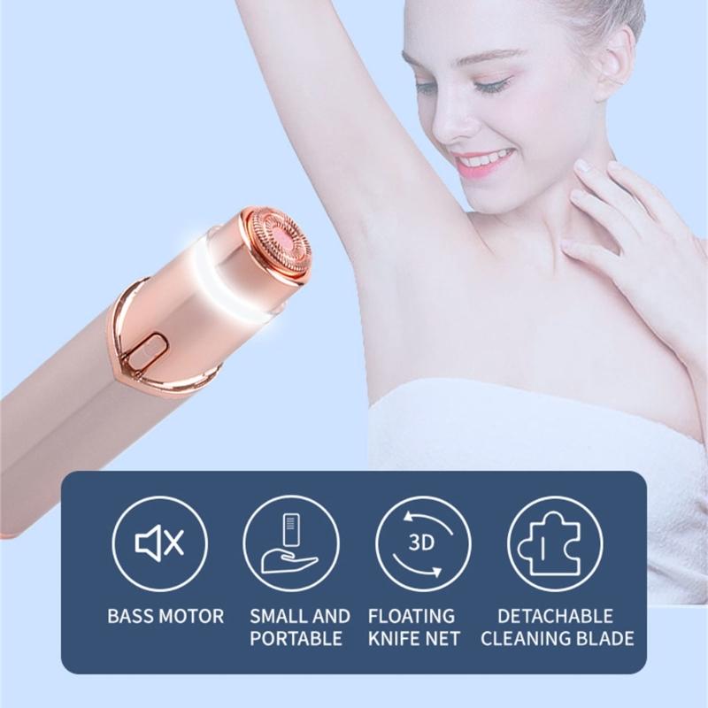 Painless Electric Face Shaver for Women Portable Hair Removal Device with Light Painless Hair Removal Home Use
