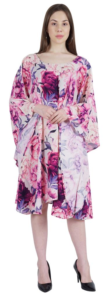 Moomaya Women  s  Short  Tunic  Kaftan  Casual Kimono Mini Beach Dress Swimsuit Cover Up