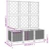 Vidaxl Garden Planter With Trellis, Light Grey, 120X40X136 Cm, Pp