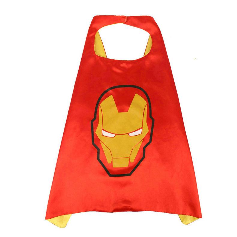 Детская накидка супергероя: Марвел Человек-паук, Железный человек, Бэтмен, Супермен, Капитан Америка, Халк 70cm x 70cm