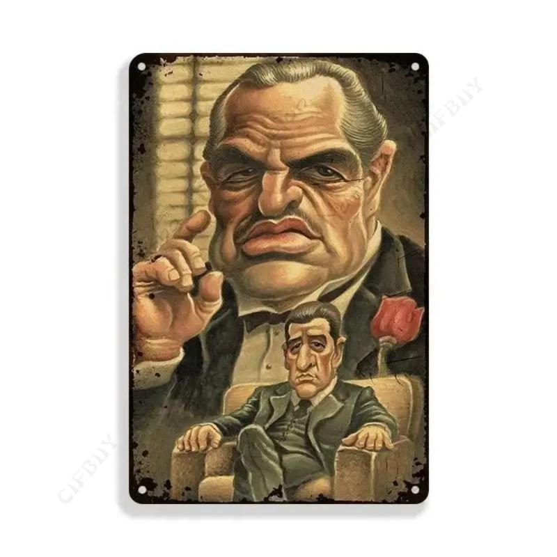 The Godfather Movie Vintage Metal Tin Sign Home Decor Gift 20x30cm