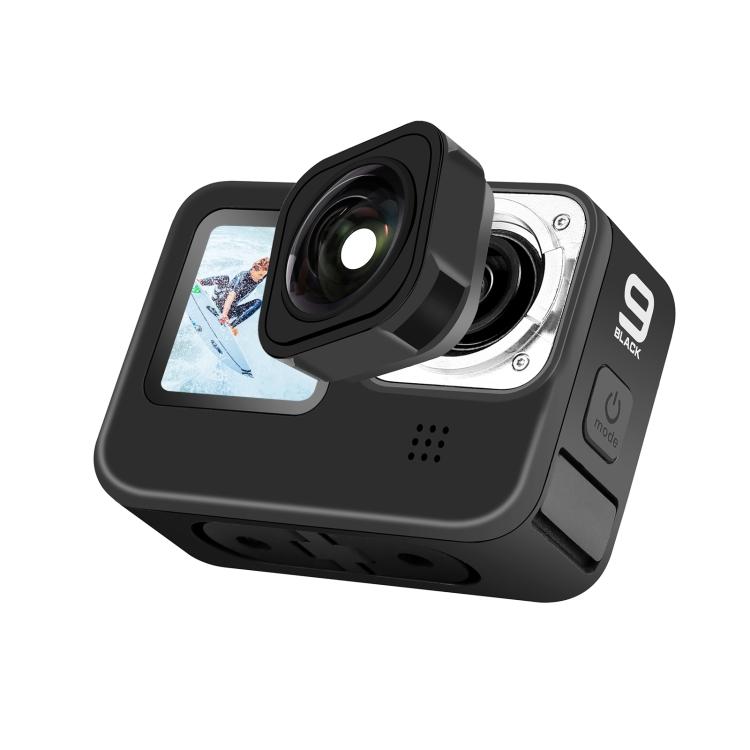 PULUZ Max Lens Mod Obiettivo Grandangolare per GoPro Hero13 Black / Hero12 Black / Hero11 Black / HERO10 Black / HERO9 Black