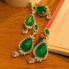 Full Green, Yang Green, Natural Agate Green Chalcedony Earrings, Women'S Opening Is Slightly Inlaid, And The Real Shot Is Fidelity.