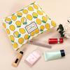VOCOSTE Canvas Cosmetic Large Capacity Makeup Pouch for Coin and Yellow Pouch, Women, Purse, Foundation, Lipstick, Brushes,