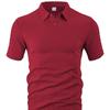 Thin, Breathable, Sweat-wicking, Loose-fitting, Casual, Solid Color Jacquard Men's Short-sleeve Polo Shirt