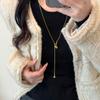 Pull-Up Smooth Ball Gourd Long Necklace Female Simple High-End Sense Fashion Temperament Versatile Neck Chain Sweater Chain